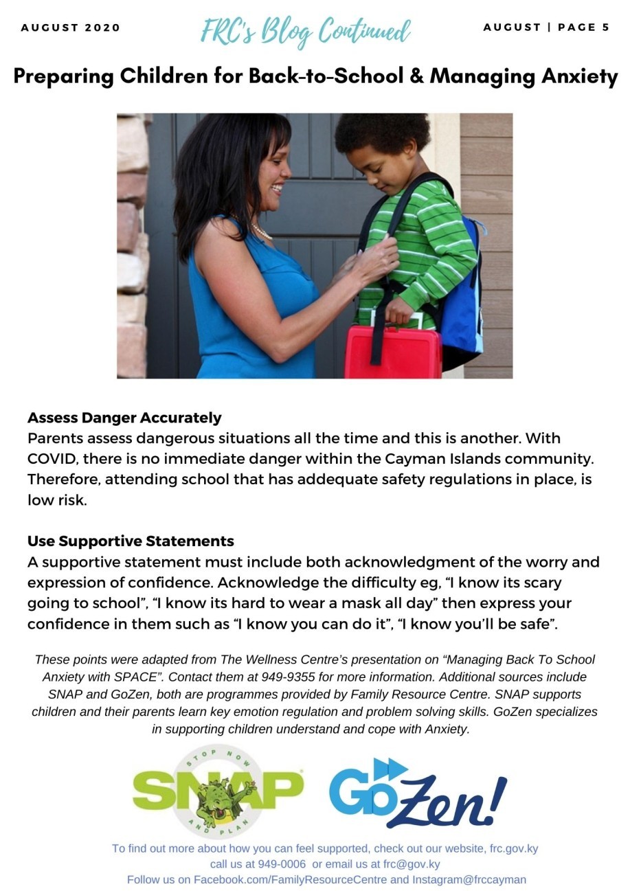 Preparing Children for Back-to-School & Managing Anxiety