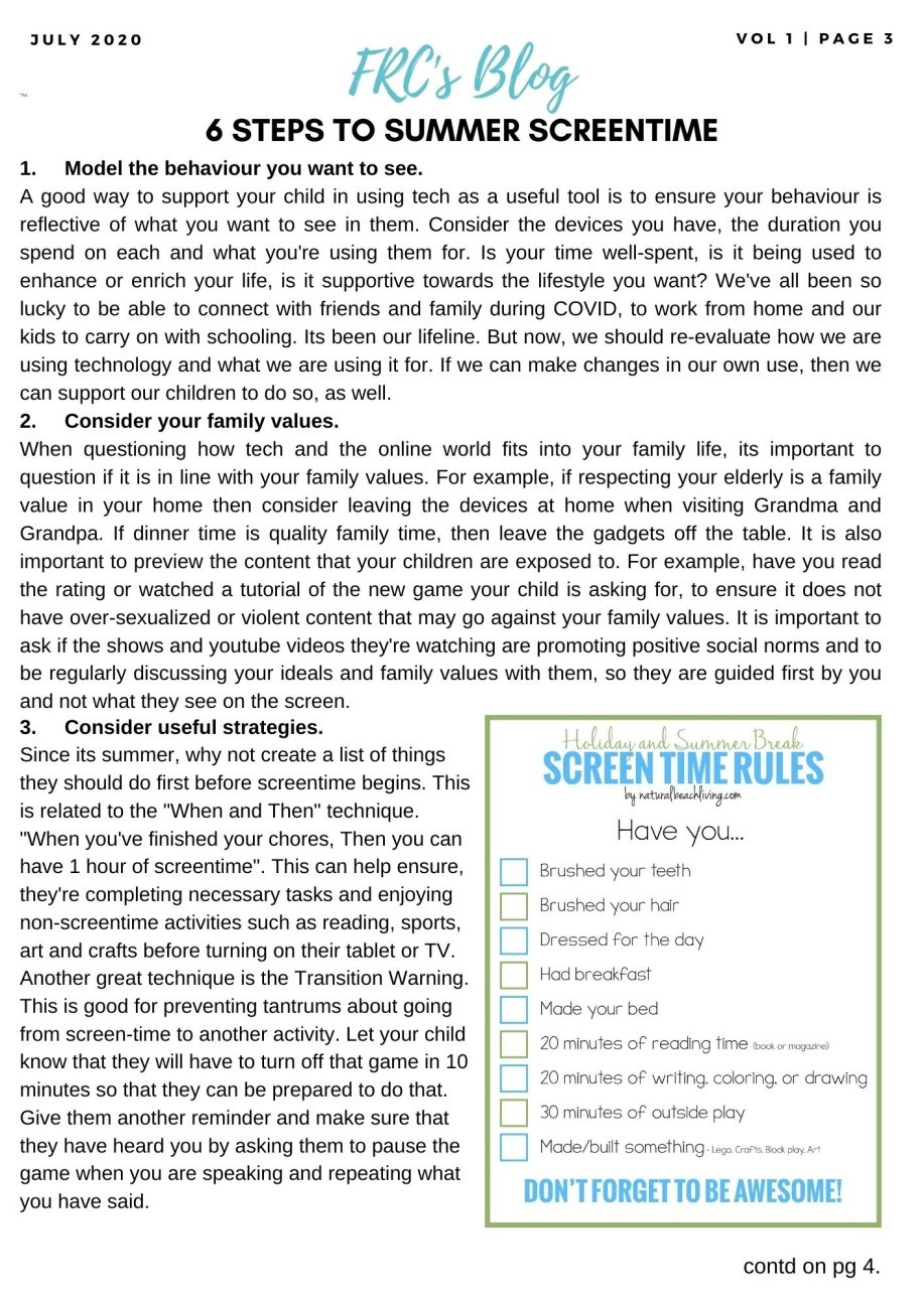 6 Steps to Summer Screentime