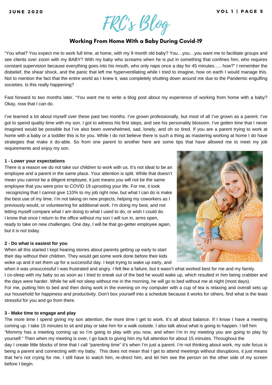 Working from home with a baby during COVID-19